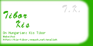 tibor kis business card